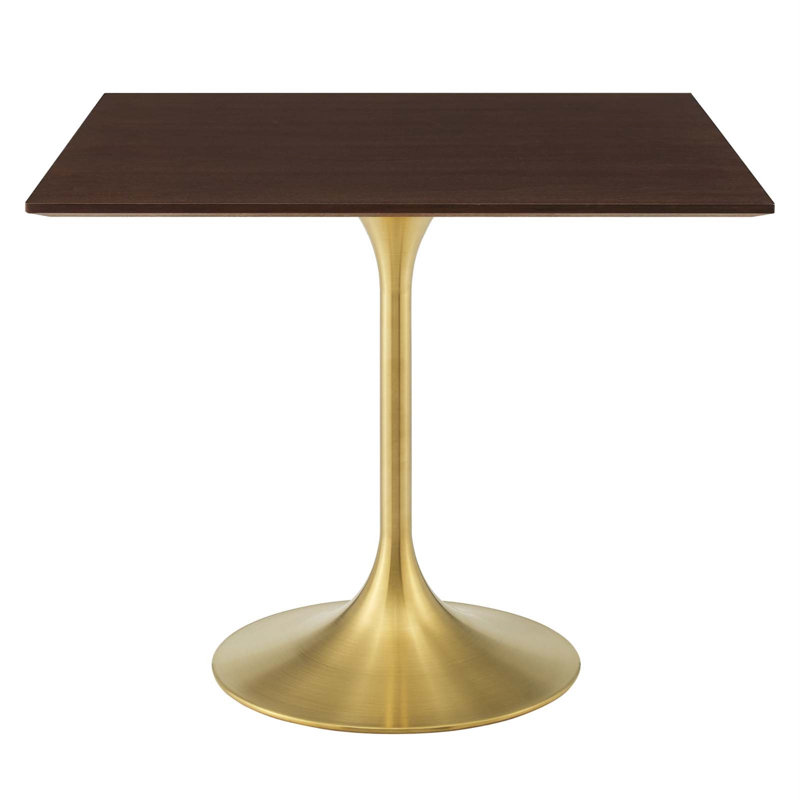 Table de salle à manger Lippa par Modway, Noyer cerise, Rose, L 47 po x l 47 po