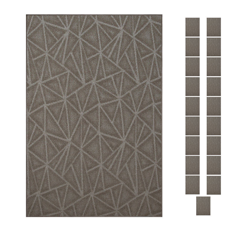 Tapis neutre intérieur / extérieur Furnish My Place, Rectangle 1 pi 6 po x 2 pi 3 po