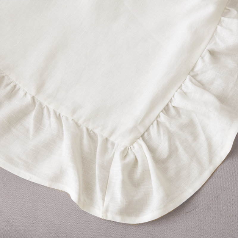  Stone Washed Linen Euro Shams, 26"x26", Beige