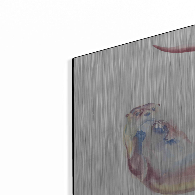 Art de luxe en métal «Natation II» par Alan Majchro «Natation II» par Alan Majchrowicz, H 12 po x l 16 po