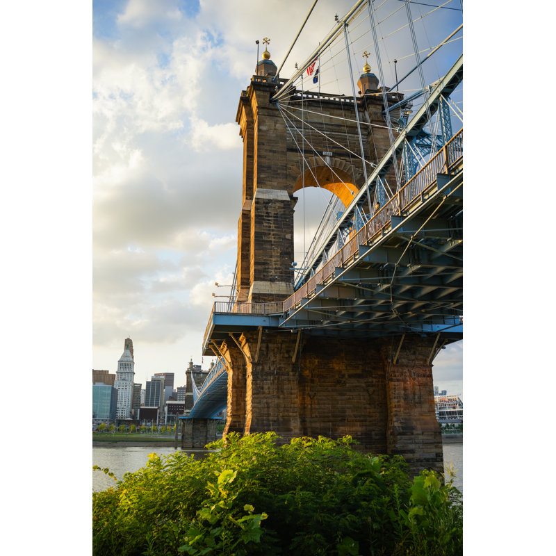John A. Roebling Suspension Bridge by NatChittamai - Wrapped Canvas Print, 91cm H x 61cm W