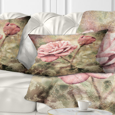 Coussin lombaire à roses florales avec chutes d’eau