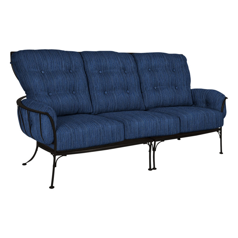 Monterra Outdoor 3 - Seat Patio Sofa, Carbon Black, Flagship Stone Sunbrella®