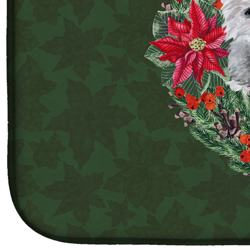 Tapis de séchage en couronne de poinsetta westie