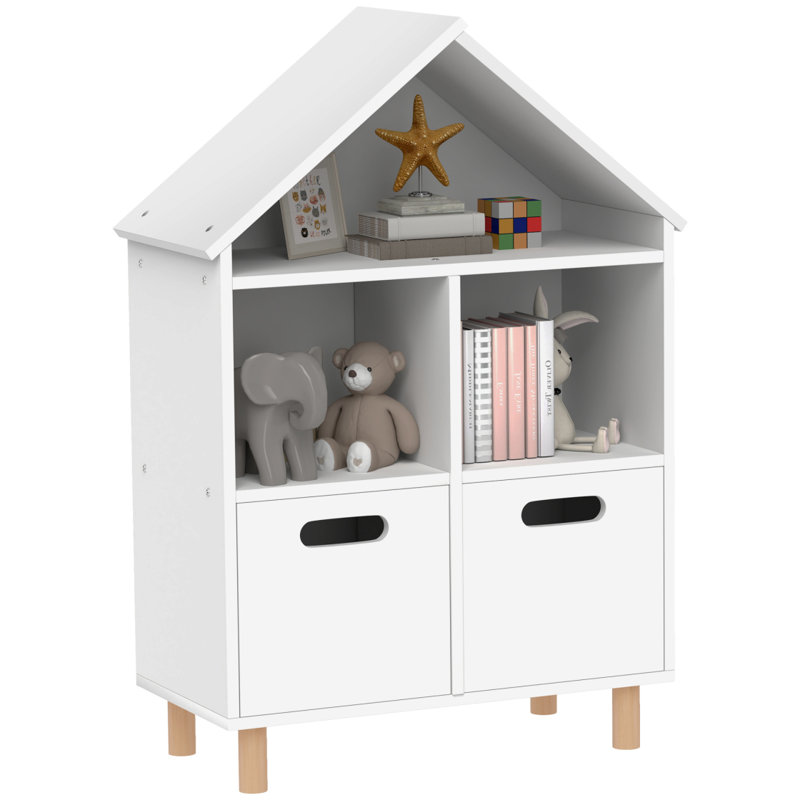 3 Tier Kids Bookcase With Two Drawers For Bedroom