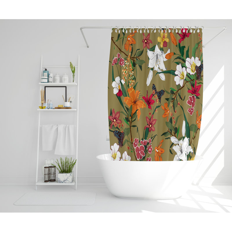 Picariello Polyester Shower Curtain Set, 168cm H x 168cm W