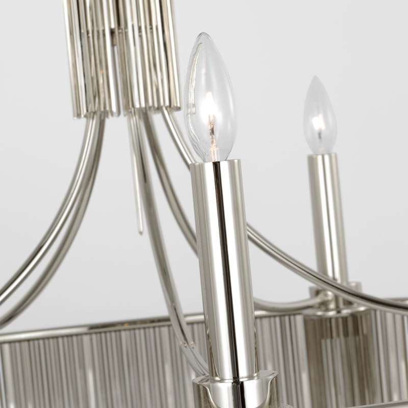 Sutton 34" Chandelier, Polished Nickel
