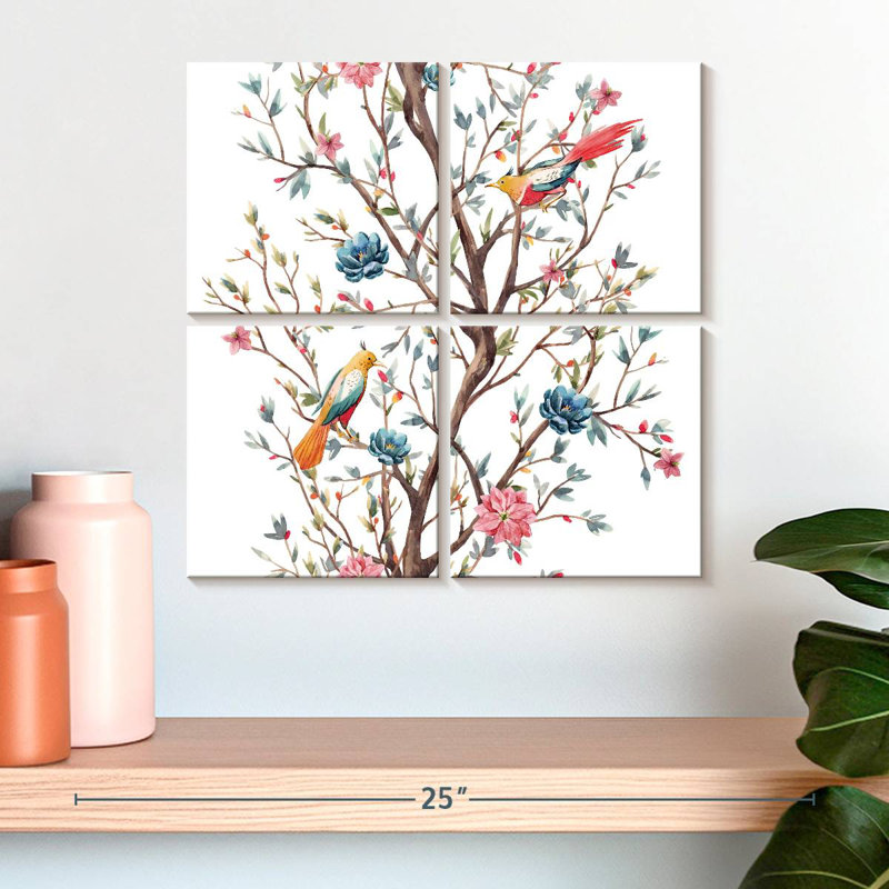 Brampt Birds On Tree, 18" H x 18" W