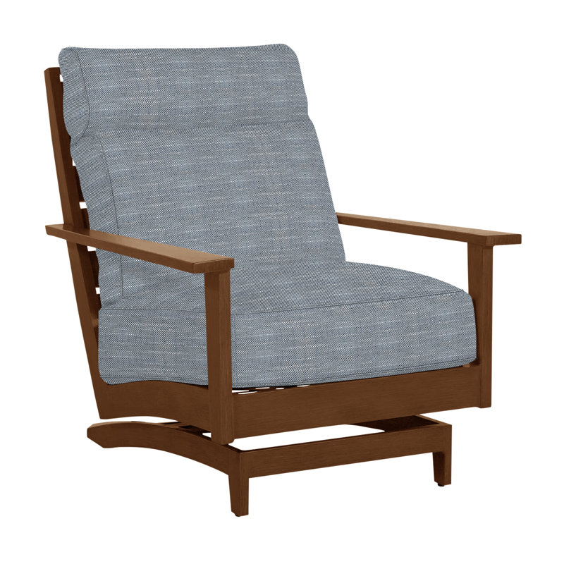 Chaise longue d'extérieur Kennebunkport, Chêne, Chambray Rollo, Welt + bourre standard