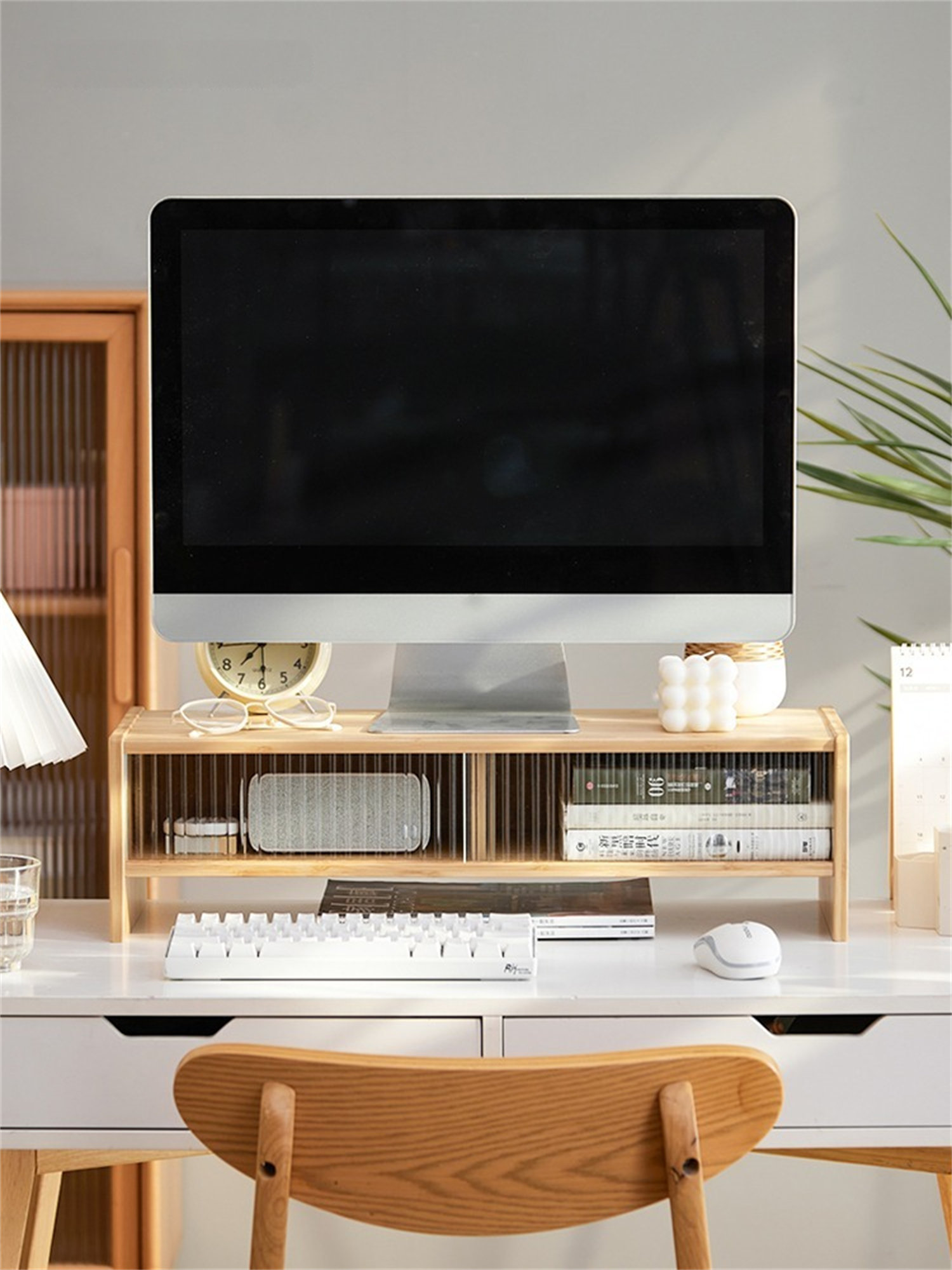 Hokku Designs Clearvision Desktop Computer Monitor Riser | Wayfair