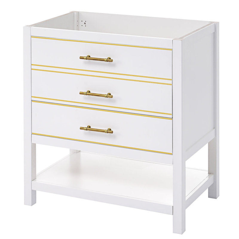 Base de meuble-lavabo simple 29,13 po seulement, Blanc