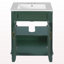 Meuble-lavabo de 24 po avec lavabo supérieur, armoire de rangement moderne avec 2 portes à fermeture douce et tablette réglable, structure en bois massif.-288999821