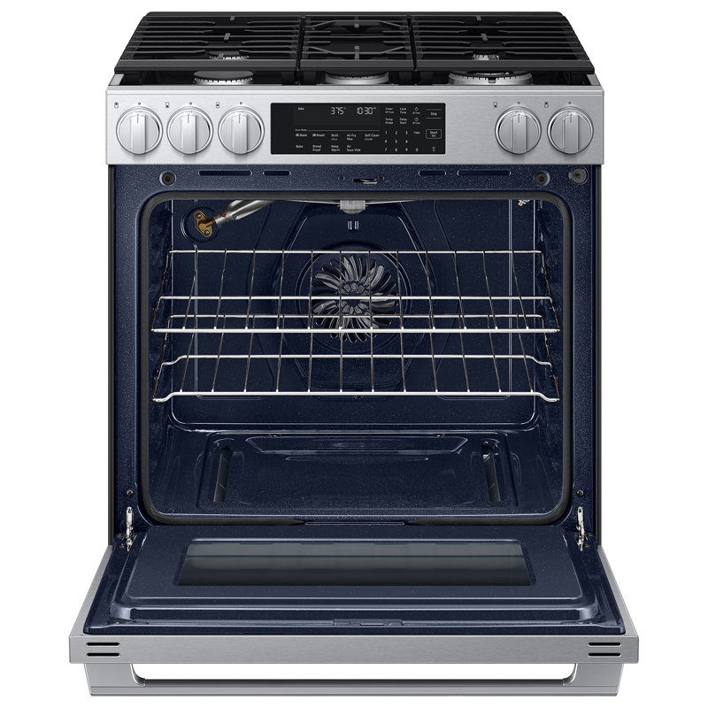 Samsung Bespoke Smart Slide-In Dual Fuel Range with Illuminated Precision
Knobs, No Preheat Air Fry Max and True Convection