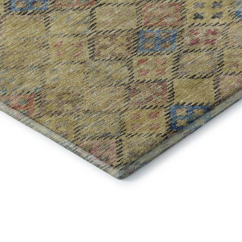 Premium Machine Washable Janicki AMF1081 Geometric Rug, Rectangle 10 pi x 14 pi