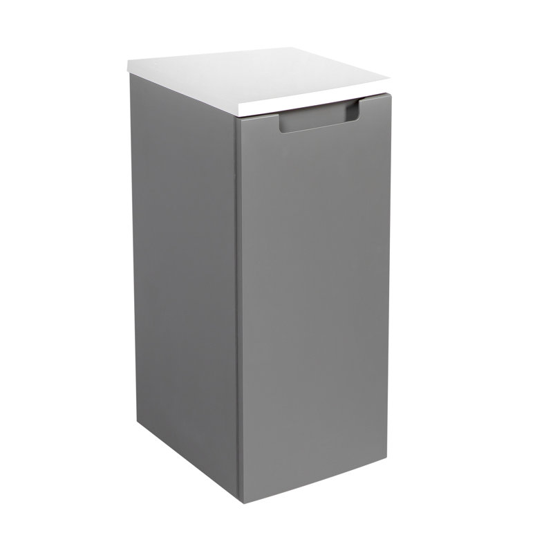 Meuble-lavabo simple avec plateau 26,3 Paigo, Gris mat