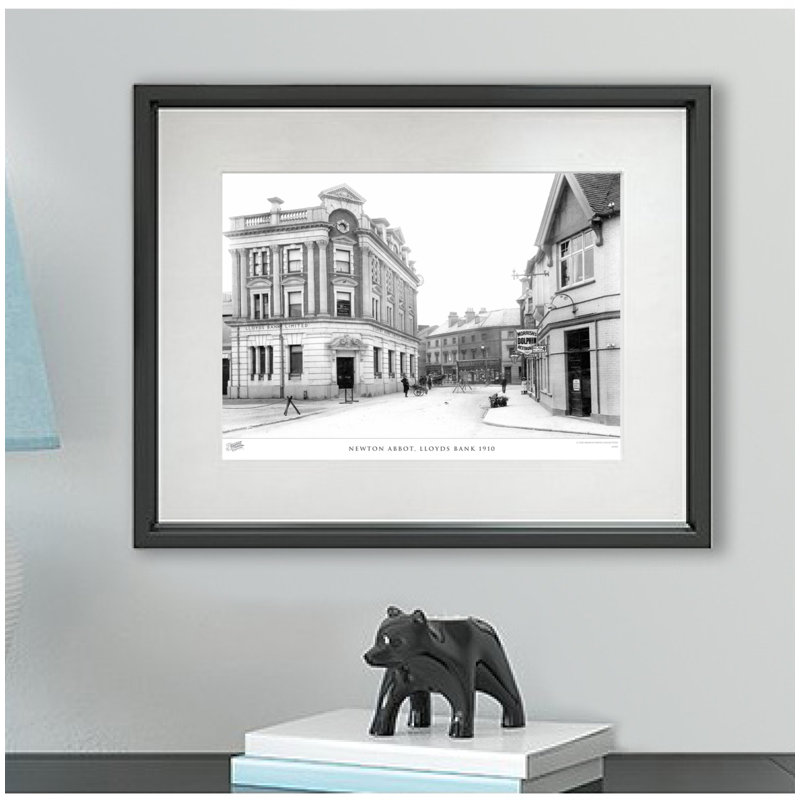Newton Abbot, Lloyds Bank 1910 by Francis Frith - Single Picture Frame Print, 40cm H x 50cm W x 2.3cm D