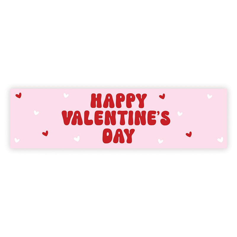 Bannière de fête de la Saint-Valentin rouge et rose Koyal Wholesale 13 x 48