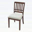 Chaises de salle à manger 2 pièces scandinaves modernes, dossier en bois courbé avec siège en tissu gris, facile à assembler pour les espaces de salle à manger et de vie - Brun