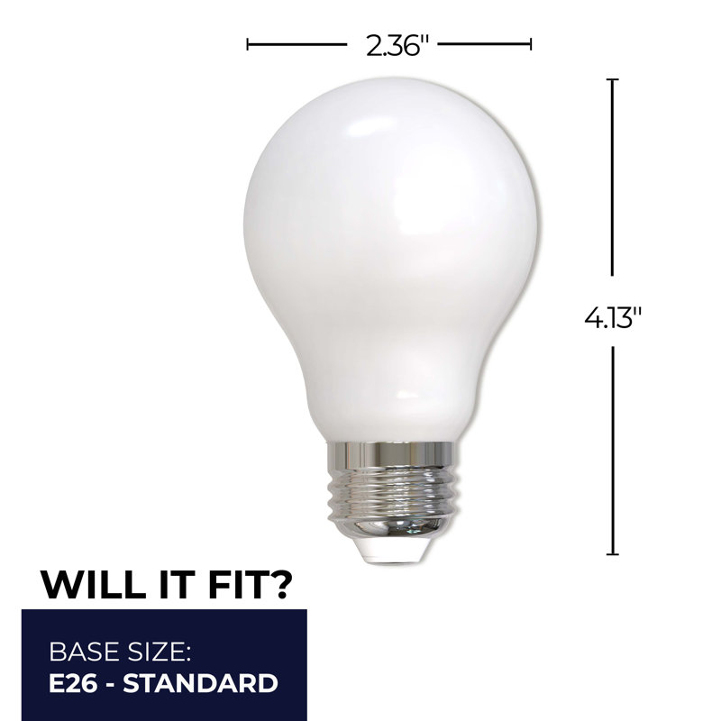 14 watts (100 watts équivalents), DEL A19, ampoule à intensité variable, culot E26 moyen (standard), 2700