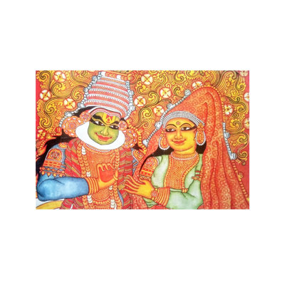 Attractive Couple Of Kathakali | Acrylic On Canvas | By Sheeba Lohi
