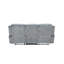 Canapé inclinable manuel argenté en tissu gris