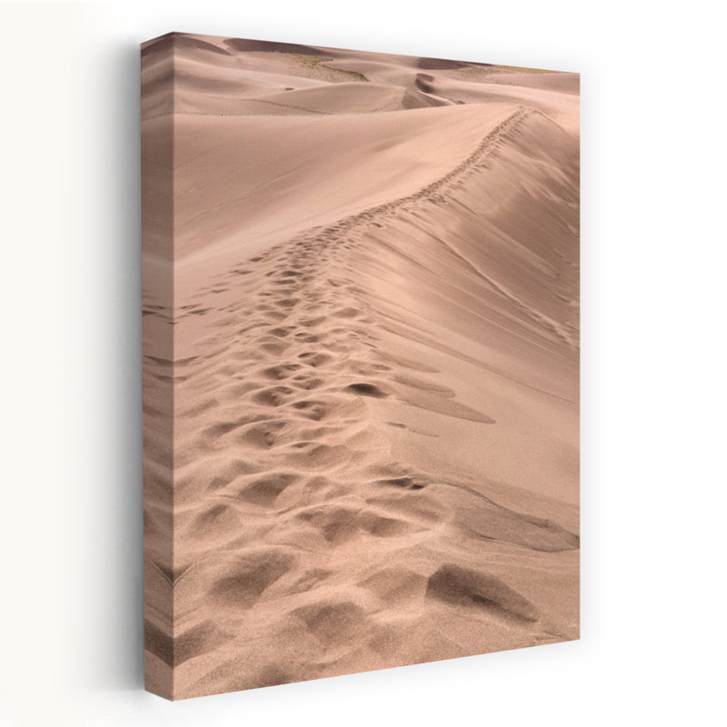 «Desert's Footprints Abstract Contemporary Landscape Art», H 24 po x l 16 po