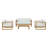 Modway Upland 4 Piece Outdoor Patio Teak Set