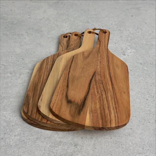 Ensemble de planches à découper et à servir en bois d'acacia