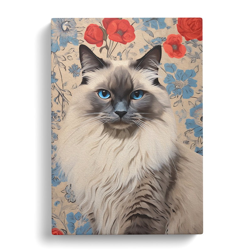 Ragdoll Cat Contemporary - Wrapped Canvas, 60cm H x 40cm W x 3cm D
