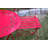  3-Piece Indoor/Outdoor Bistro Set with Folding Table and Chairs, Red-1876519302