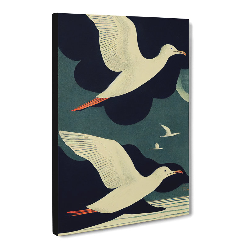 Seagull Abstract Art Vol.1 - Wrapped Canvas, 76cm H x 50cm W x 3cm D