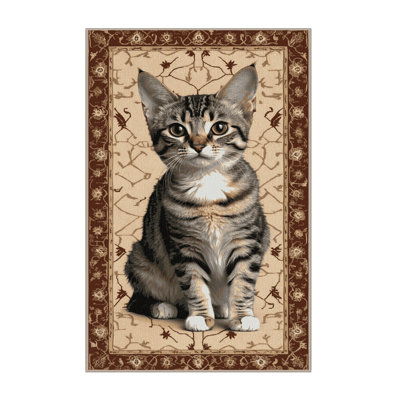 Washable Lambkin Cats Area Rug