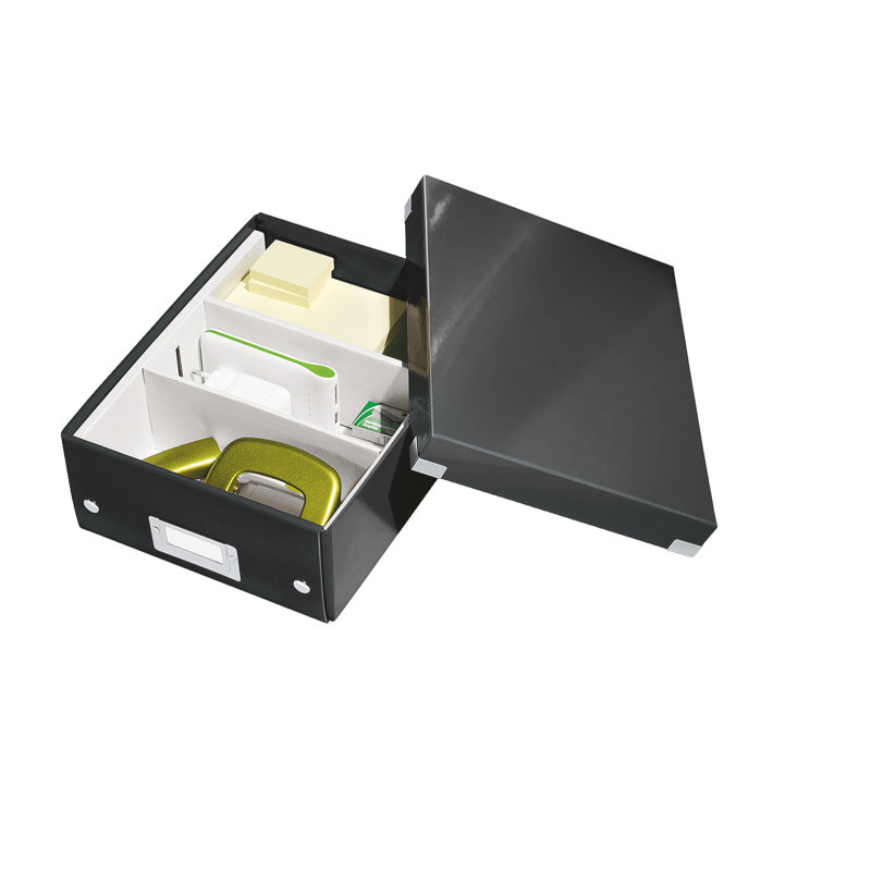Leitz Decorative Bin, Black, 22cm H x 10cm W x 28.2cm D