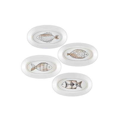Ensemble d'assiettes à apéritif 4 pièces Hangah