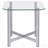 Chrome Glass Top End Table