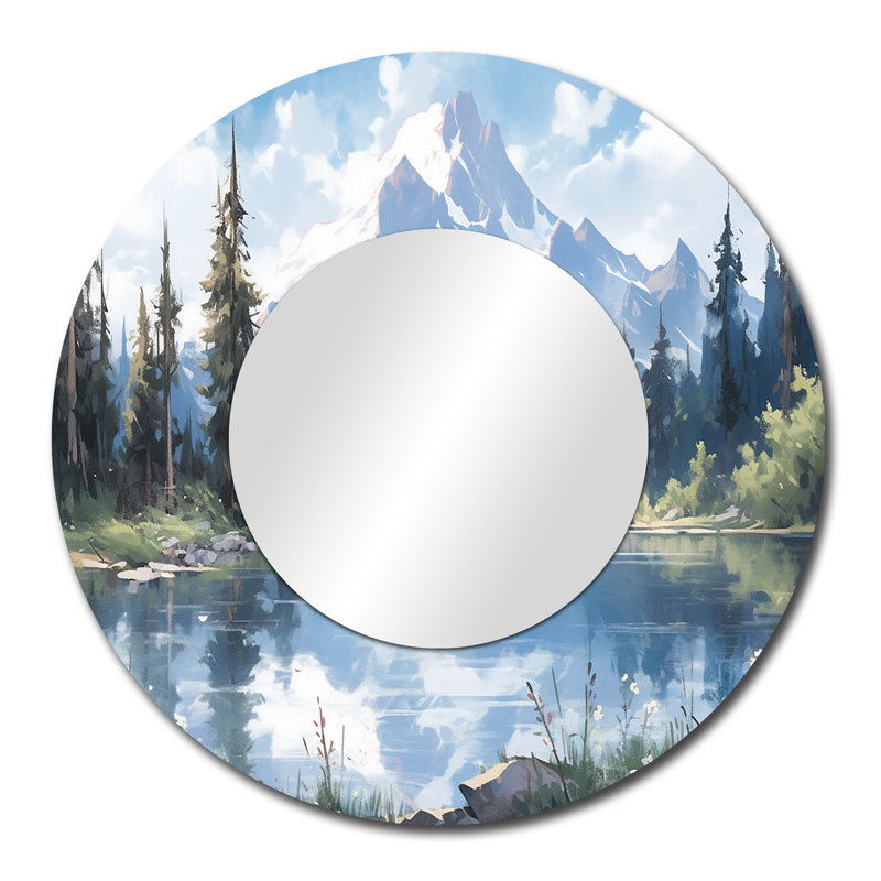 Miroir mural Mountain View Bliss III - Lodge, 29" x 29"