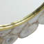 Miroir en forme de fleur d'agate blanche - Laiton