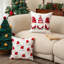 Housse de coussin mignon de Noël gnomes brodés 18 po x 18 po