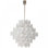 Lustre à niveaux 16 lumières en acier Murana
