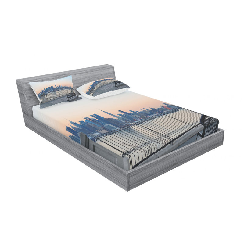 Microfiber Sheet Set, Queen Sheet Set with Fitted Sheet