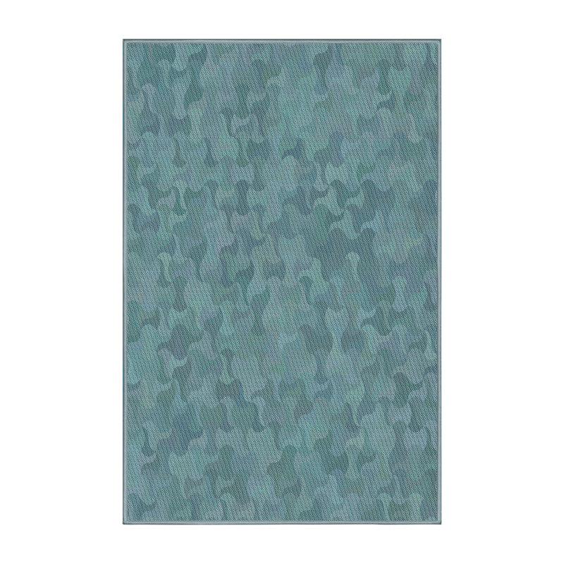 Tapis décoratif bleu, Rectangle 5 pi x 8 pi