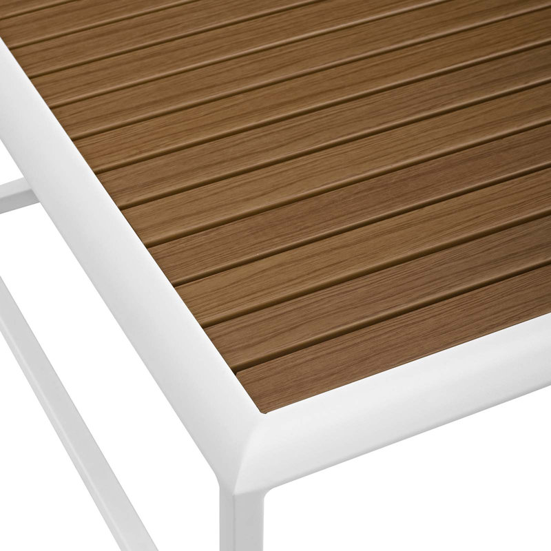 Stance Aluminum Coffee Table, Brown/White