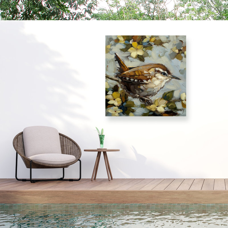 Toile d'extérieur Andrea Lavery Carolina Wren, H 24 po x l 24 po