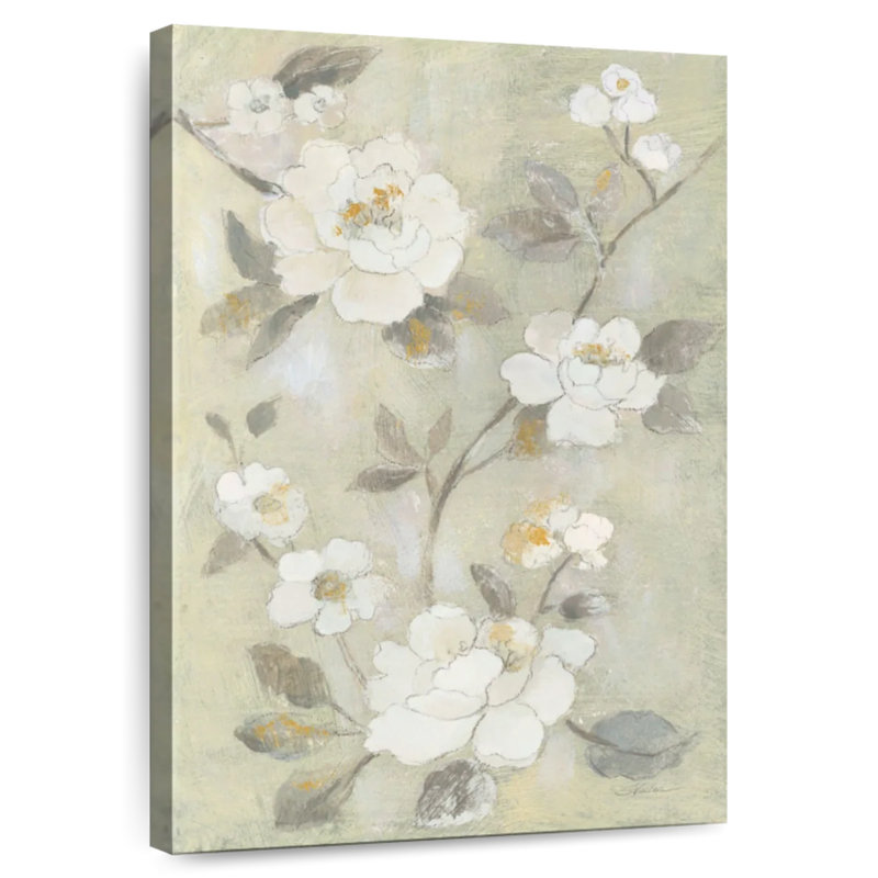 Harnek, fleurs de printemps romantiques I - blanc, H 24 po x l 16 po
