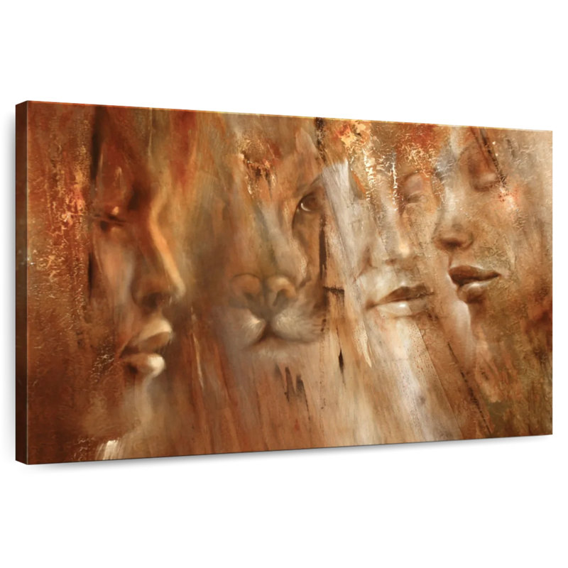 Leisha Faces II, 26" H x 39" W