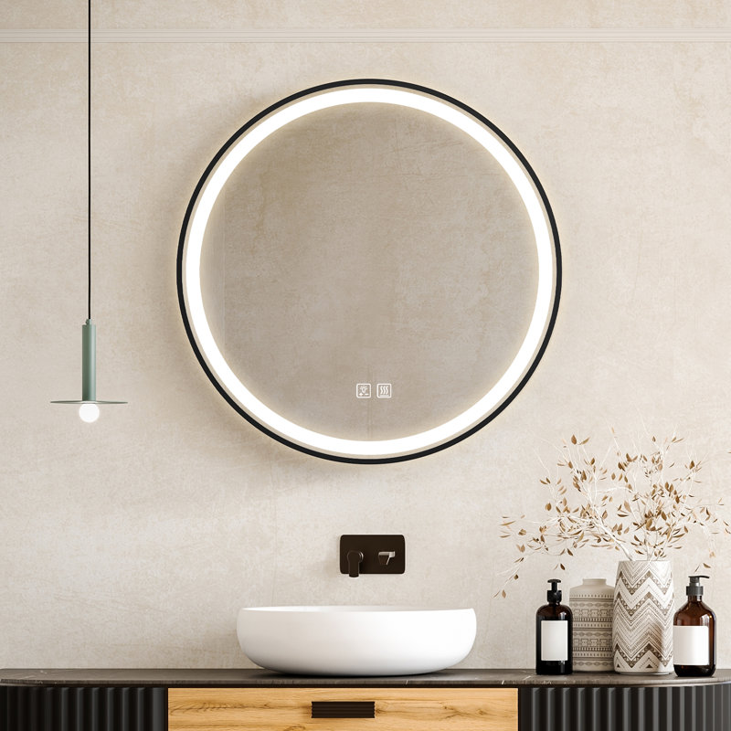 Miroir de salle de bain Jatonya, Rond, 32 po x 32 po