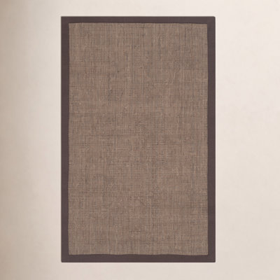 Brown Hand-Woven Jute Rug
