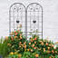 2Pcs Metal Garden Trellis, 86.7" X 19.7" Rustproof Trellis For Climbing Plants, Flower Support-1031261792