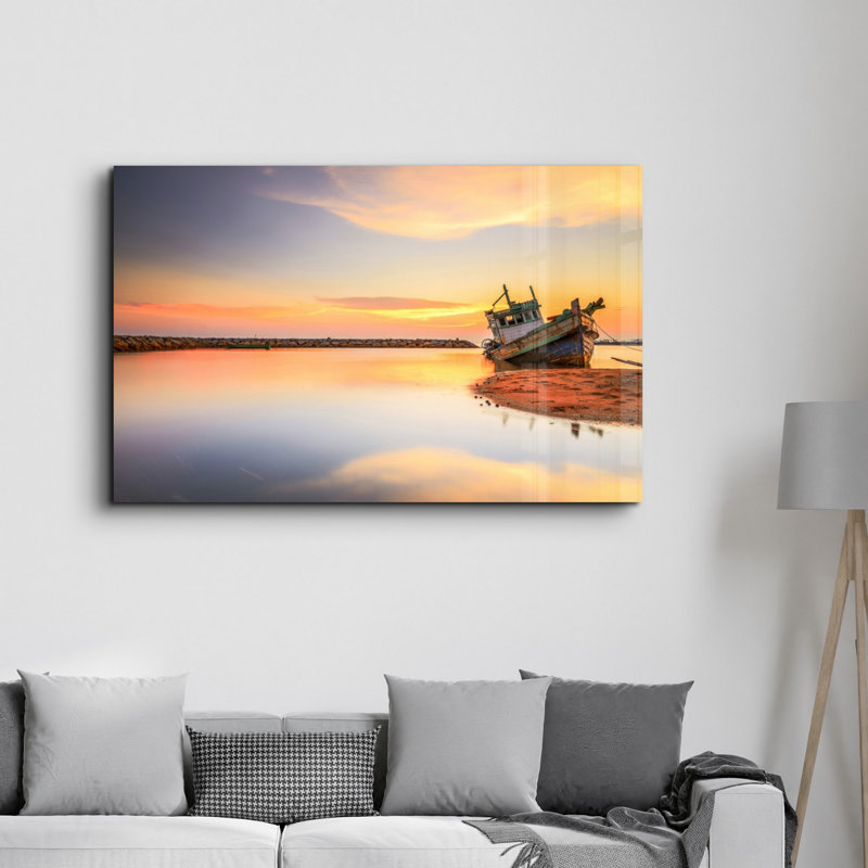 Elegant Tempered Glass Wall Art Painting, 13.8 x 21.7 inches | 100% Tempered Glass, Thickness: 0.16 inches | UV Printed for Vibrant Colors | Perfect for Home Decor, Living Room, & Office Spaces