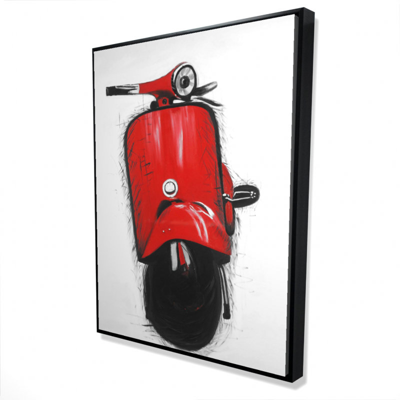 «Red Italian Scooter», reproduction sur toile